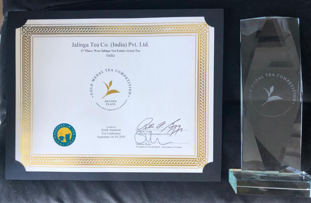 Best Green Tea Award Certificate